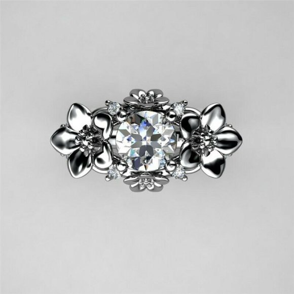 Flori's Multi 925 White Topaz Ring sz 6 - Picture 2 of 6